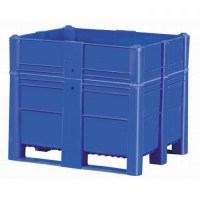 Пластиковый контейнер (box pallet) 1200х1000х1000/1140/1260 сплошной на полозьях